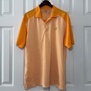 Masters Tech Polo Golf Shirt Men’s XL Striped Short Sleeve Performance Preppy